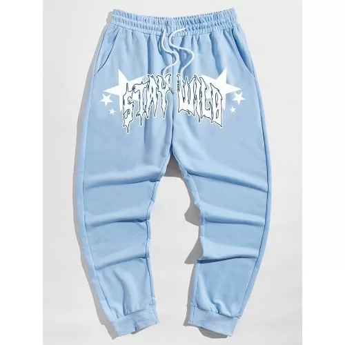 Calça de Moletom com Cordão na Cintura e Estampa