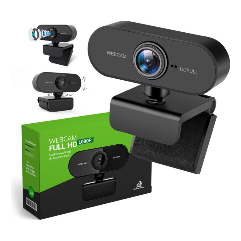 Webcam Câmera Full Hd 1080p 360 Graus Videoconfer