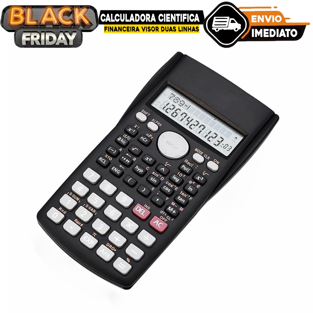 Calculadora Científica Financeira Visor Duas Linhas Quações Longas E Complexas Desligamento Automáti