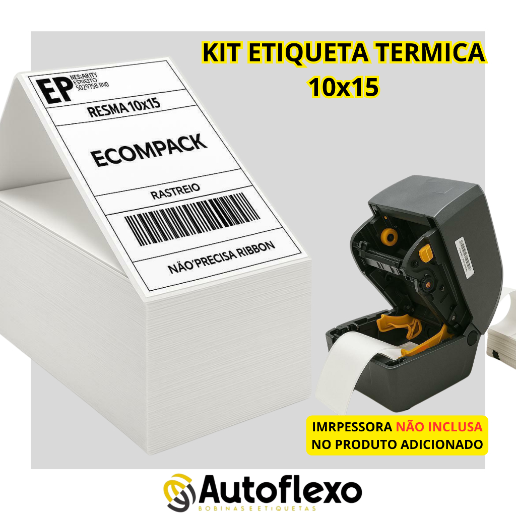 10000 Etiqueta Térmica Adesivo 10x15CM Papel Adesivo Papel Térmico e Papel Contínuo