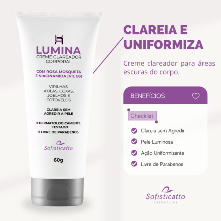 Creme Clareador Corporal Lumina Sofisticatto 60g