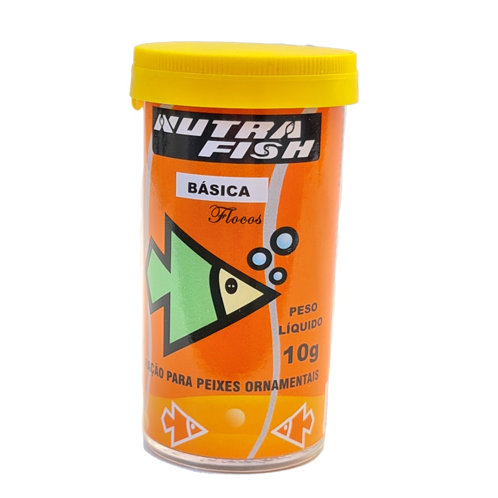 Ração Flocos Nutrafish 10g para Peixes Ornamentais