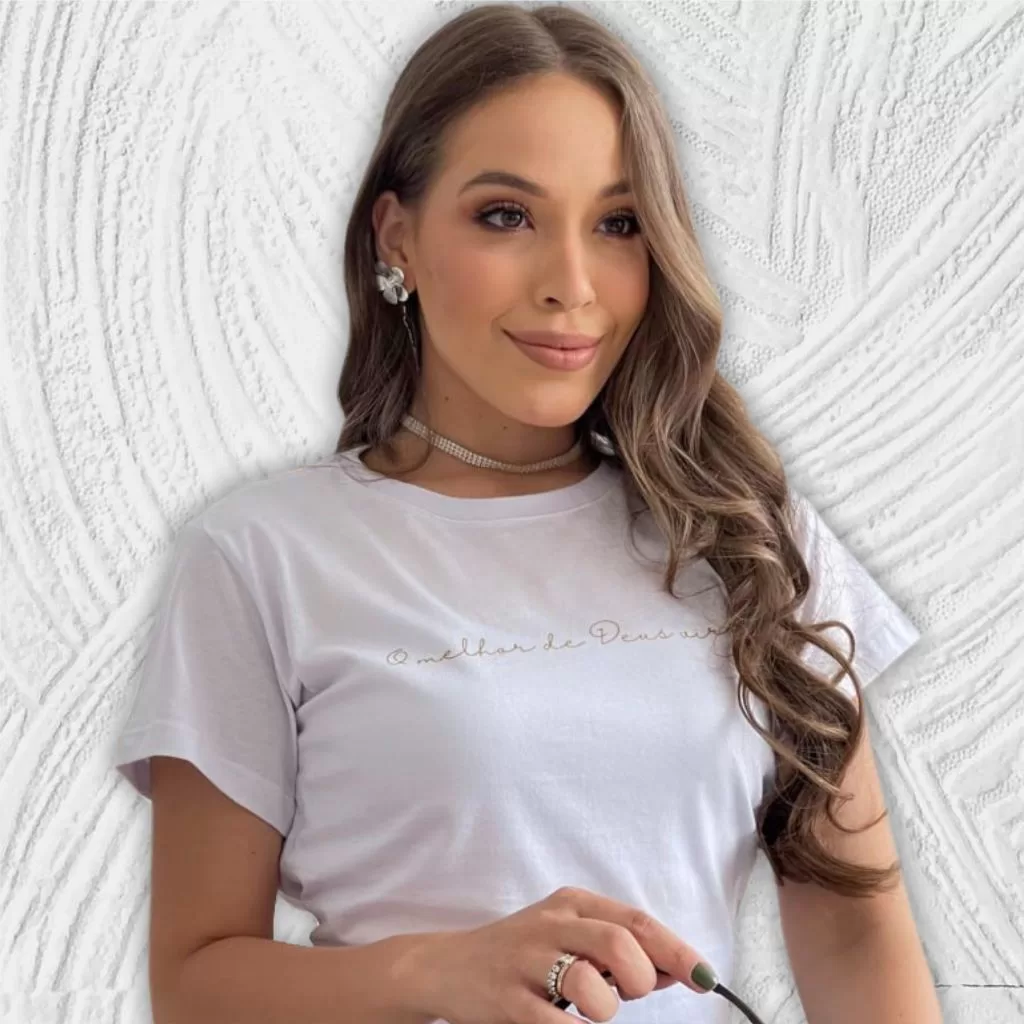 Blusa Cristã Baby Look Feminina Tshirt Frases