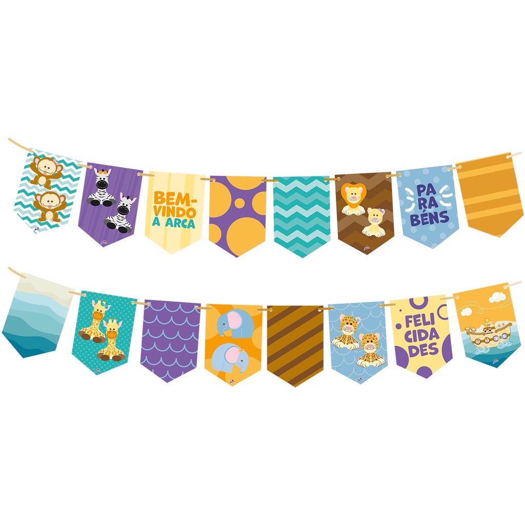 Faixa Decorativa Arca de Noé 175x13cm Junco 1und