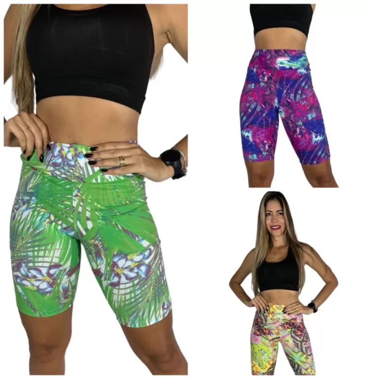 Kit 2 Bermuda  Short De Academia Feminina Fitness 