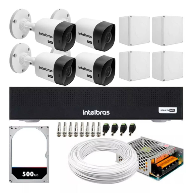 Kit 4 Camera de Seguranca Intelbras Bullet vhl 112