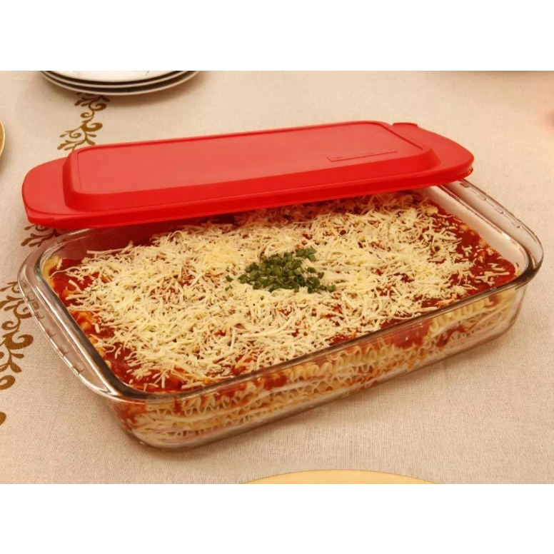 Assadeiras Lasanheira Travessa de vidro Retangular