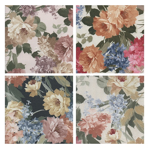 Tecido-  Panamá misto Floral 1,00 L x 1,50 A R