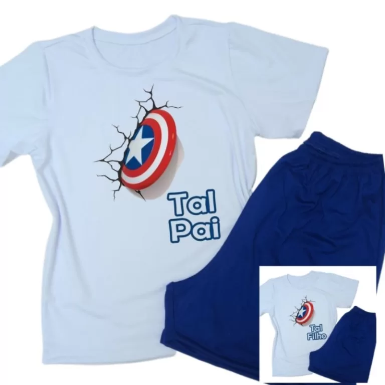 Pijama presente dia dos pais, infantil e adulto, c
