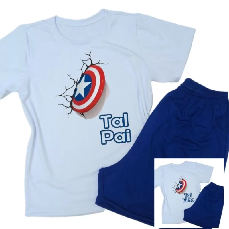 Pijama presente dia dos pais, infantil e adulto, compra individual, unitário