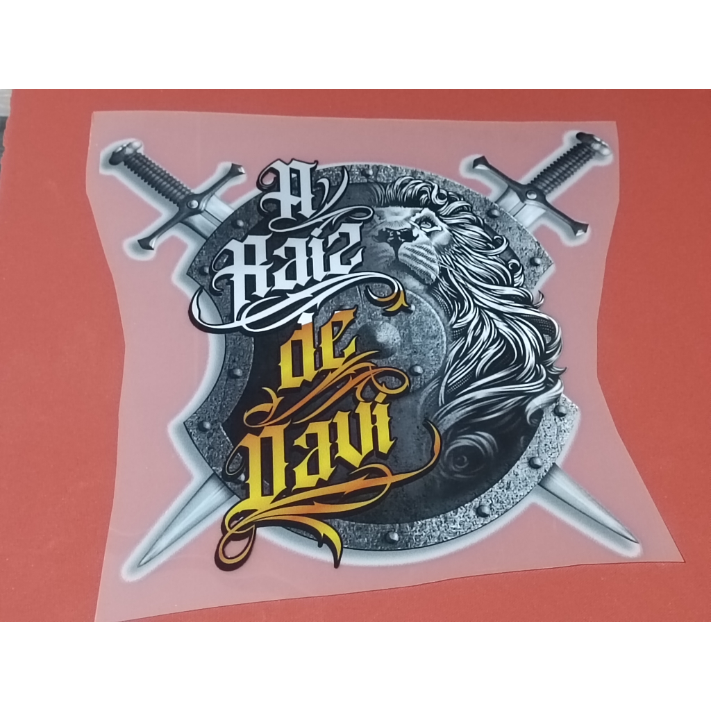 Estampa dtf termocolante EVANGELICA A RAIZ DE DAVI para camiseta 25cm grande pronta para aplicação *