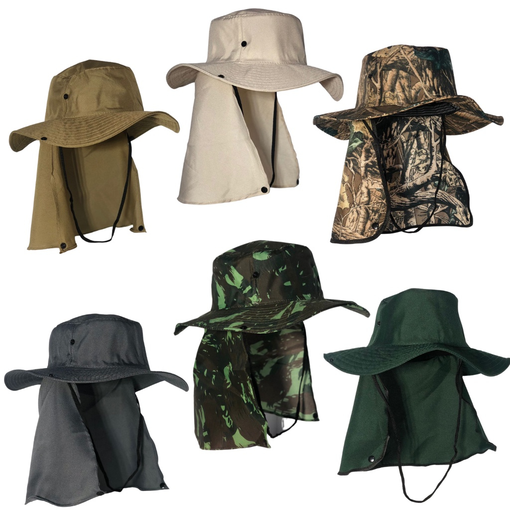Chapéu Pescador Australiano Boné Pesca Proteção Pescoço Sol Chapéu Pescador Camping Australiano Prot