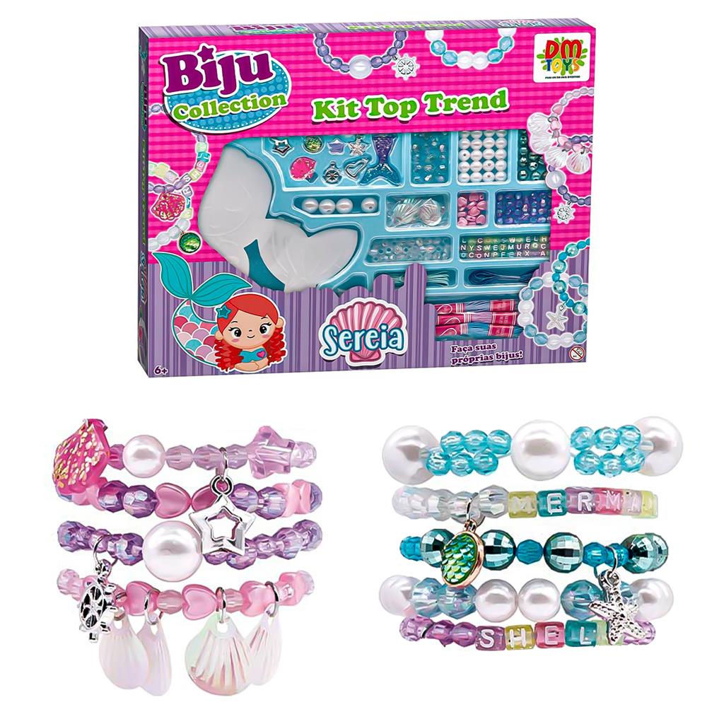 Biju Collection Kit Micanga Diversas Infantil Pulseiras Colar Sereia Estilosa – Dm Toys