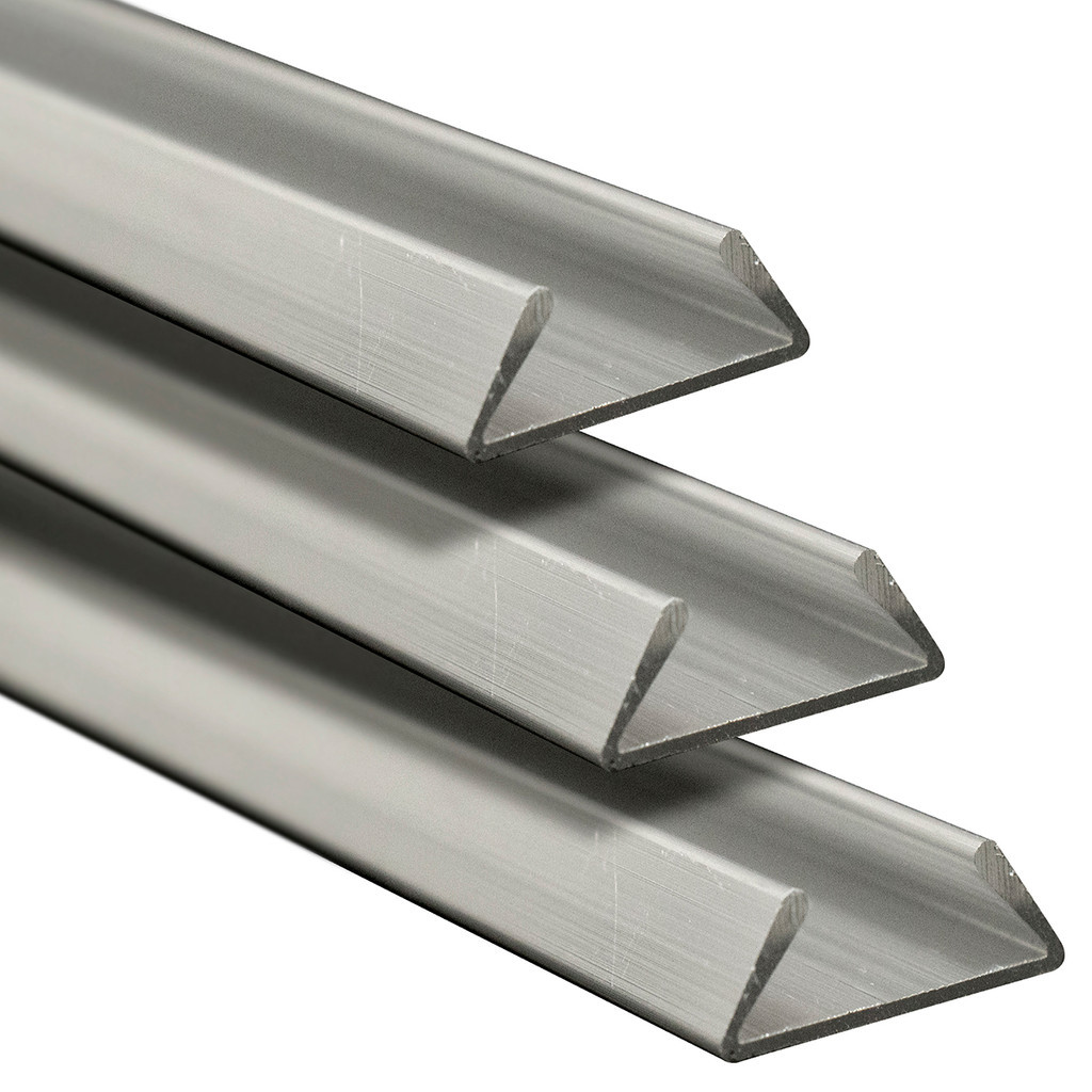 Perfil De Aluminio 86m Fixação De Tela Lona Filme Plastico Estufa Agricola Horta Viveiro Base Dupla