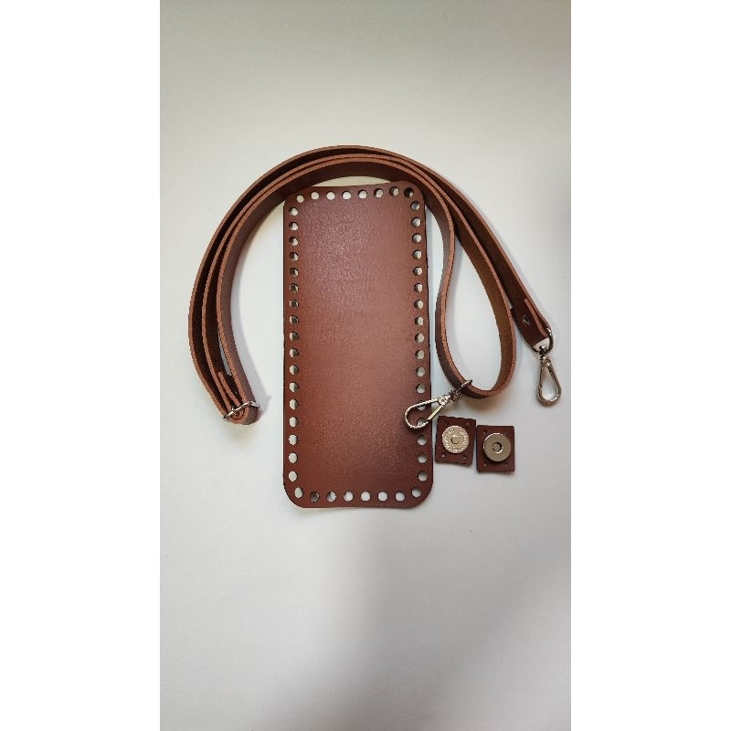 Kit para Bolsa de Crochê – Fundo + Alça c/ Regulagem + Botão