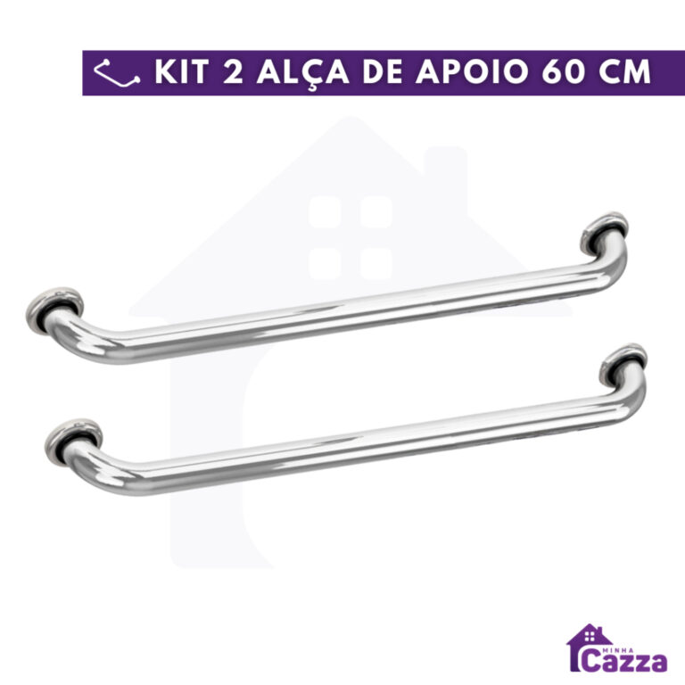 Kit 2 Barras De Apoio De Idoso Para Banheiro 60cm