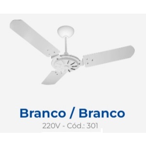 VENTILADOR TETO COMERCIAL 220V BRANCO VENTEX 301