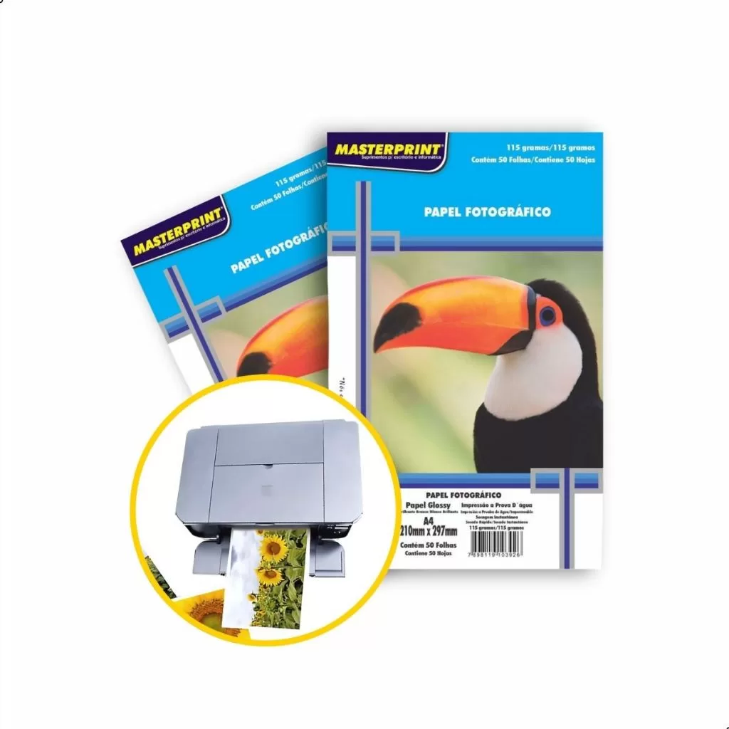 Kit Papel Fotografico Foto Premium Brilhante Glossy A4 Impressão Foto Decoração