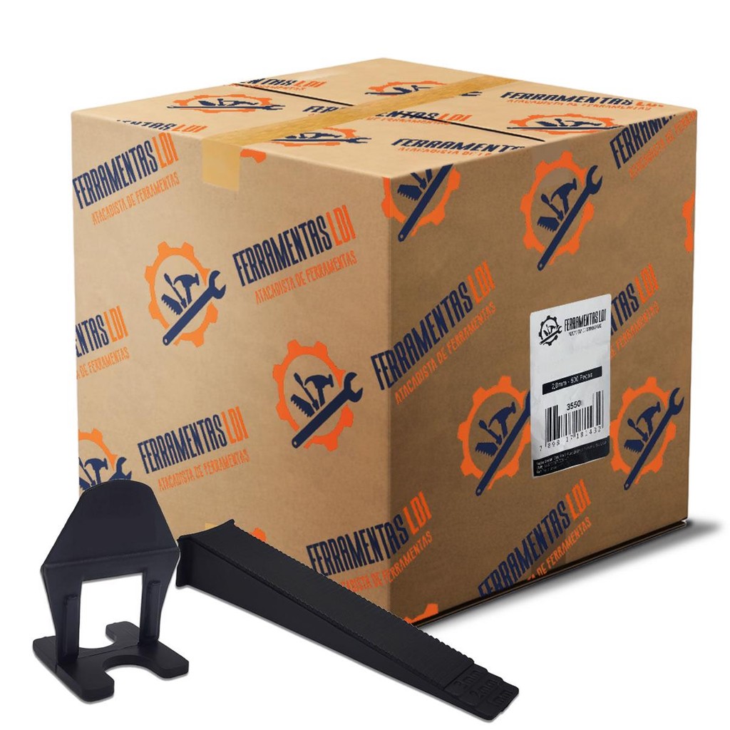 Kit 200 Nivelador Espaçador Porcelanato Slim  + 50 Cunhas Ferramentas Ldi