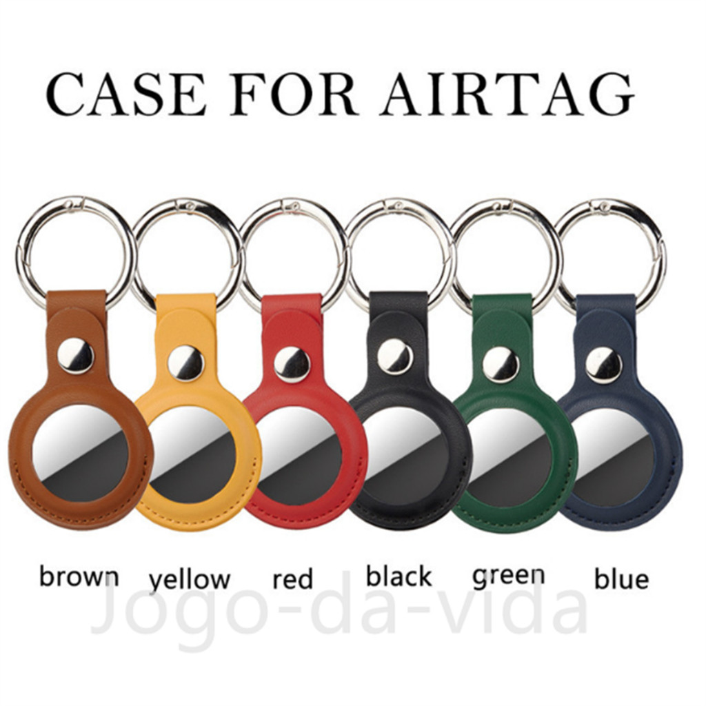 Case Capa Chaveiro Protetor De Couro Sintético Para Apple Airtag Bluetooth Tracker Várias Cores Disp