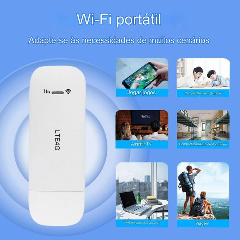 Mini Modem USB 4G com Wi-Fi Roteador Wireless W-Fi