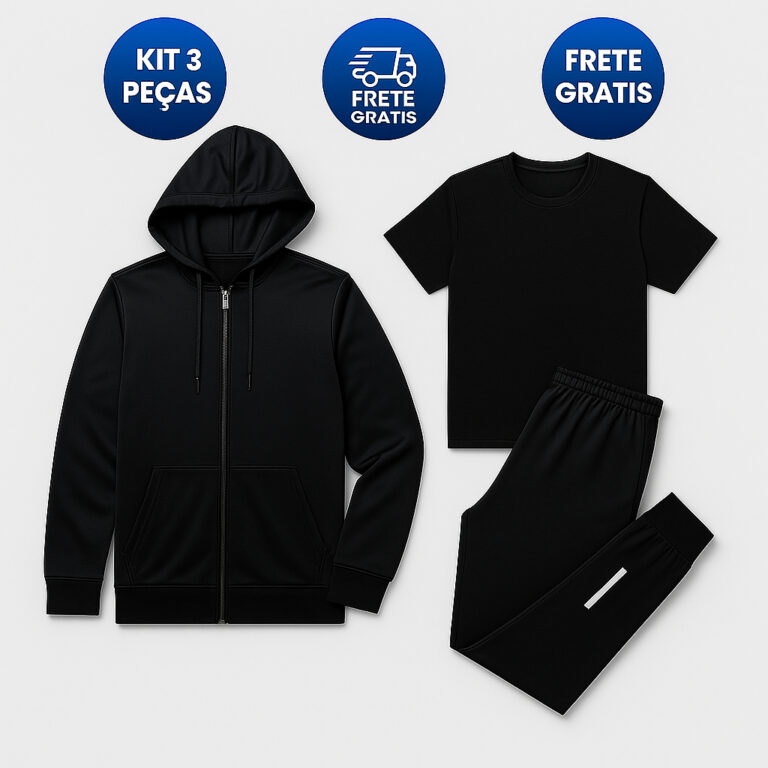 Kit 3 Peças Masculino 2025 | Jaqueta + Calça + C