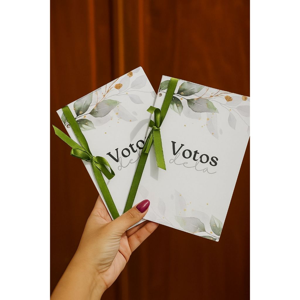 Par de Cadernos de Votos Para Casamento do Noivo e da Noiva Lembranças