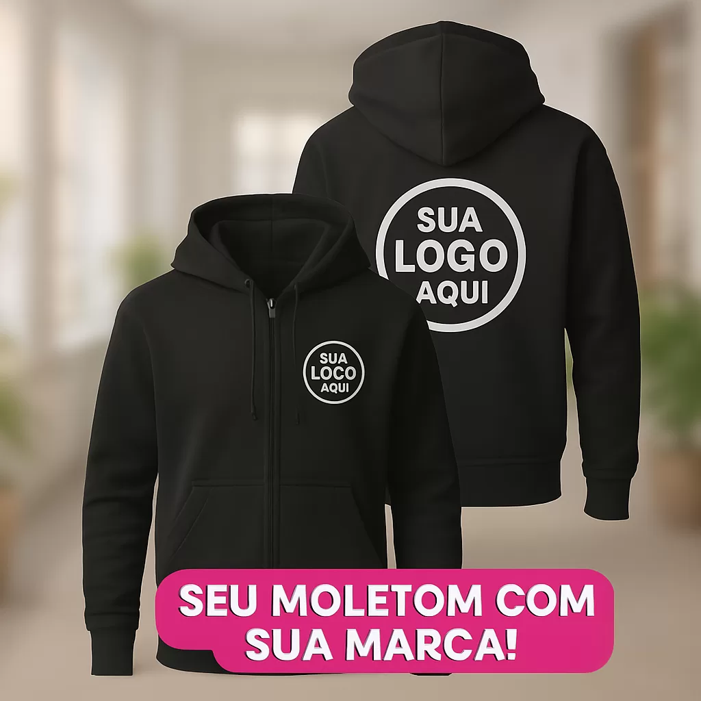 BLUSA MOLETOM C/ZIPER PERSONALIZADO MASCULINO E FEMNINO C/BOLSO SUPER CONFORTÁVEL ULTRA QUALIDADE