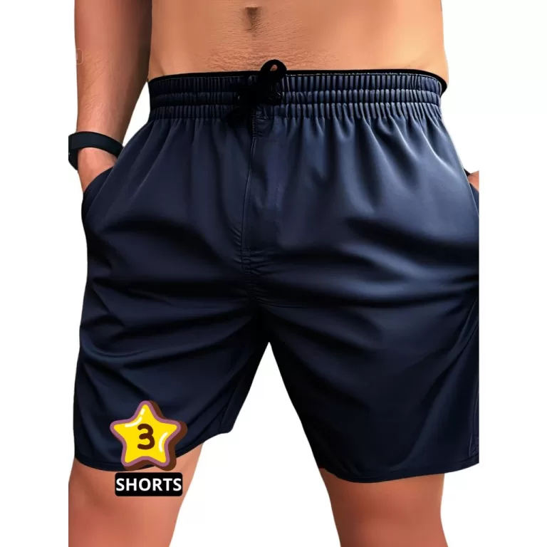 Kit 3 short academia corrida musculação masculin