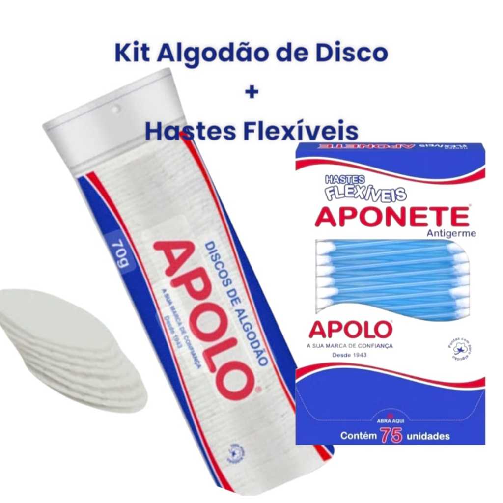 kit Algodão de Disco 70 und +Hastes Flexíveis 75und Apolo #Limpeza #Antigermes #Confiança #Algodão D