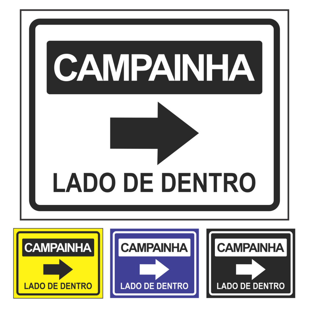 Placa De Sinalização – Campainha Lado De Dentro