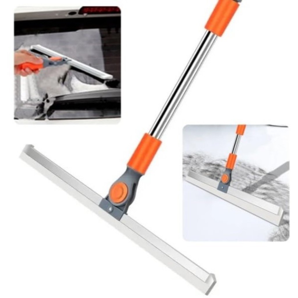 GUIANA Rodo Vassoura Mágica de Silicone Multiuso com Cabo Extensor Raspador para Limpeza de Vidros e
