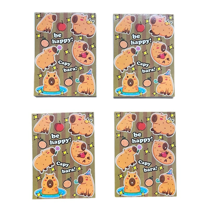 Kit bloco com Capivara  Papelaria Criativa Fofa Agenda card e post-it  Diario Kawaii