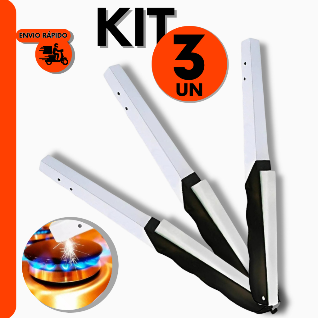 Kit Acendedor de Fogão à Pedra Premium Multidisparo Do Chef de Cozinha P/ Restaurante Bar Cozinha