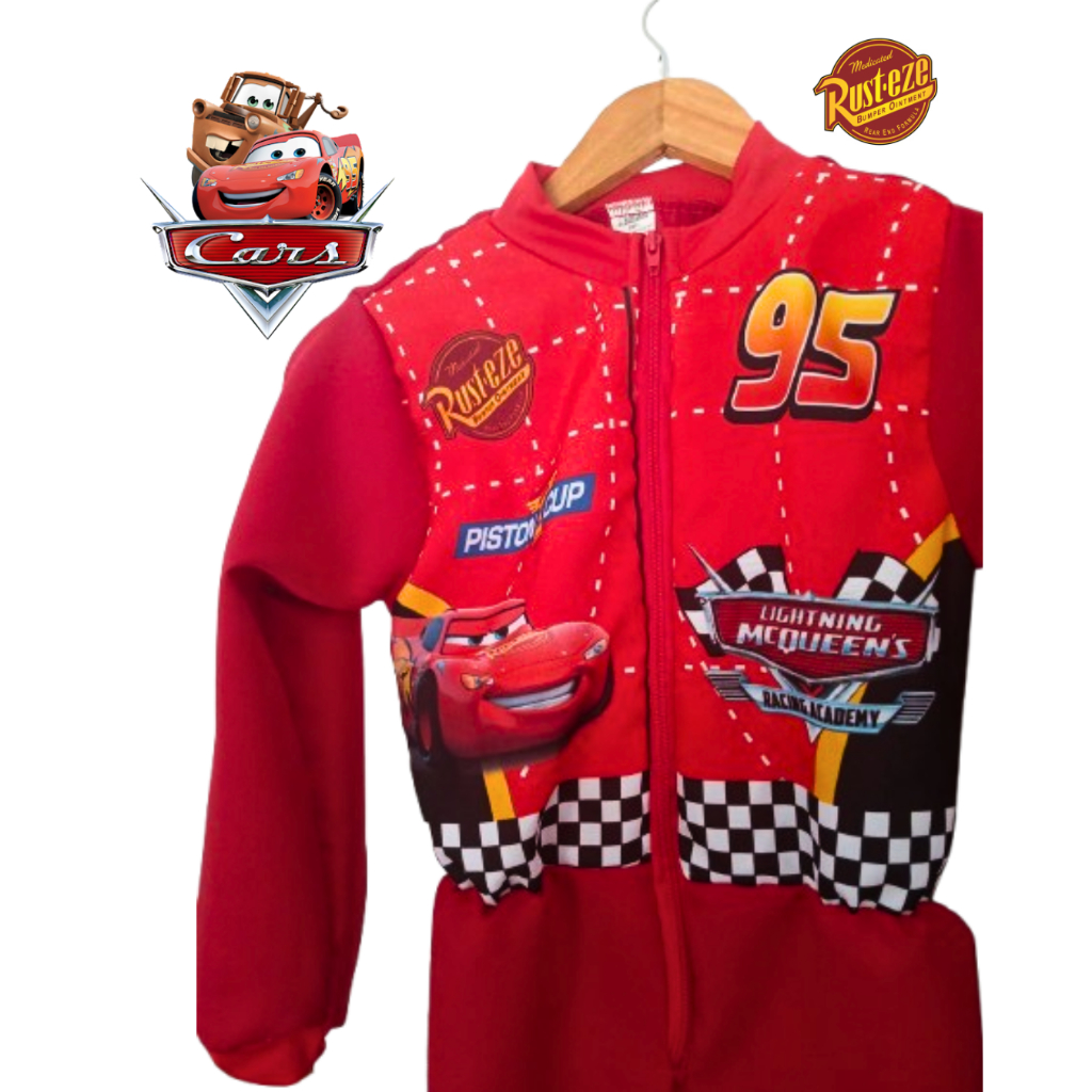 FANTASIA INFANTIL PILOTO RELÂMPAGO MC QUEEM (CARS) – MACACÃO OFICIAL