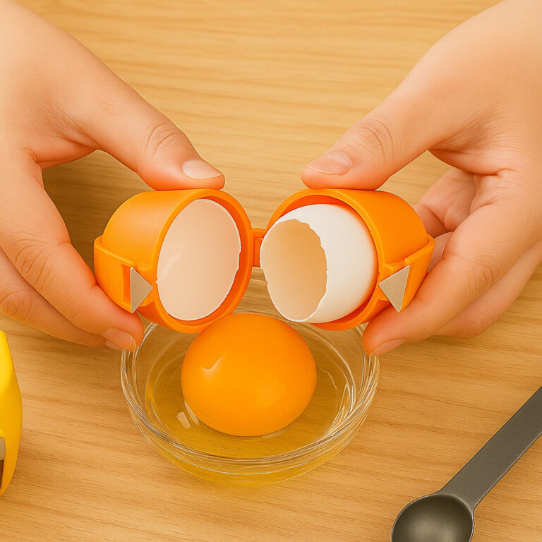 Quebrador De Ovo Prático Inox Para Cozinha Domés
