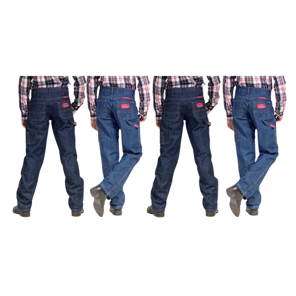 Kit com 4 Calças Jeans Carpinteira Country Infantil Marca Estilo Country Ref: 657