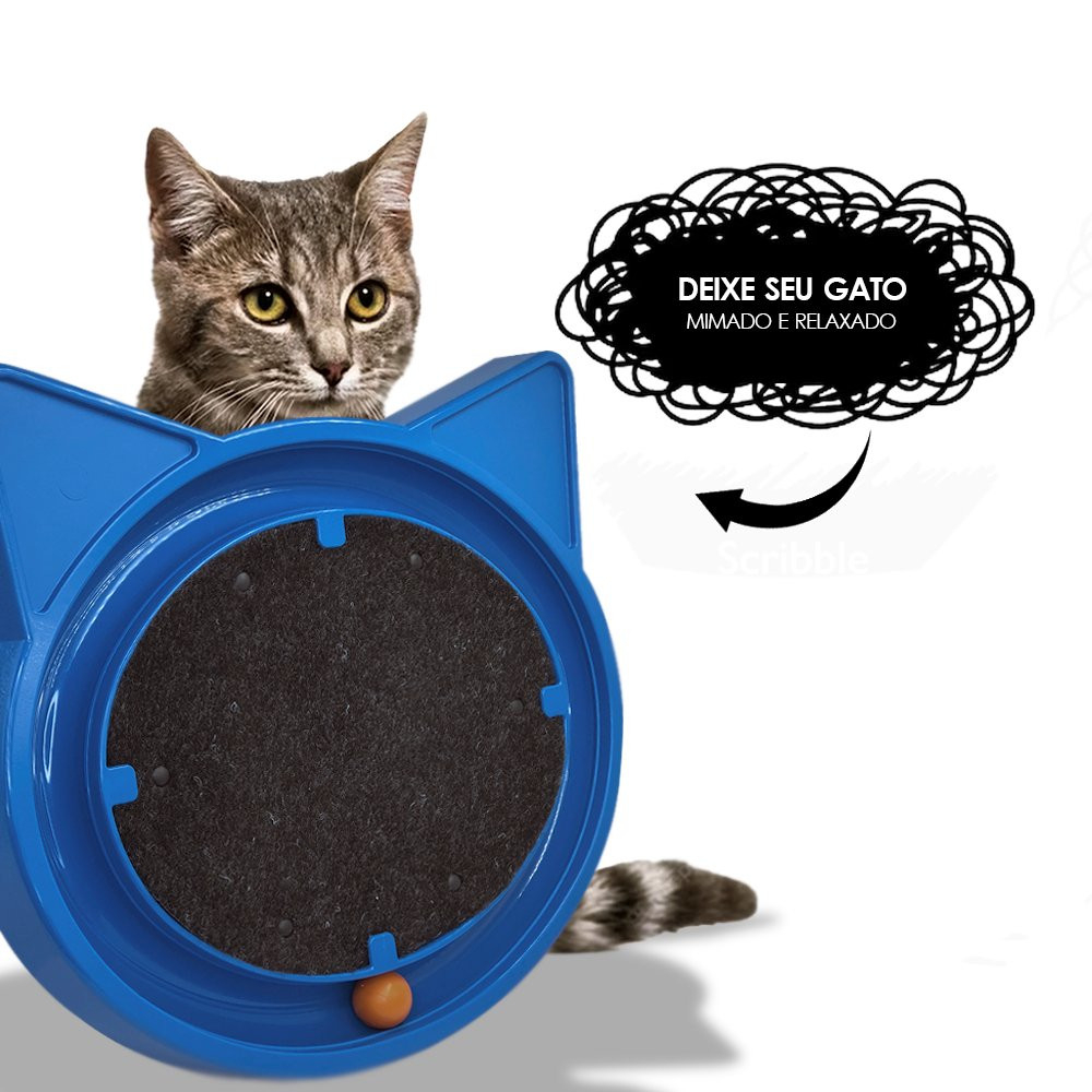 Arranhador Interativo Antiestresse para Gatos com Bolinha Relaxado Distraído Cat Relax Pop