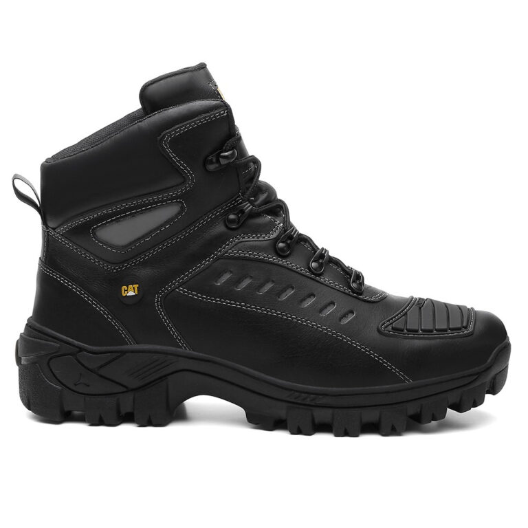 Bota  motoqueiro Adventure Em  Couro emborrachado 