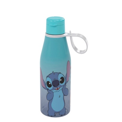 Garrafa 500ml Infantil Stitch Tampa Abre Fácil Pl