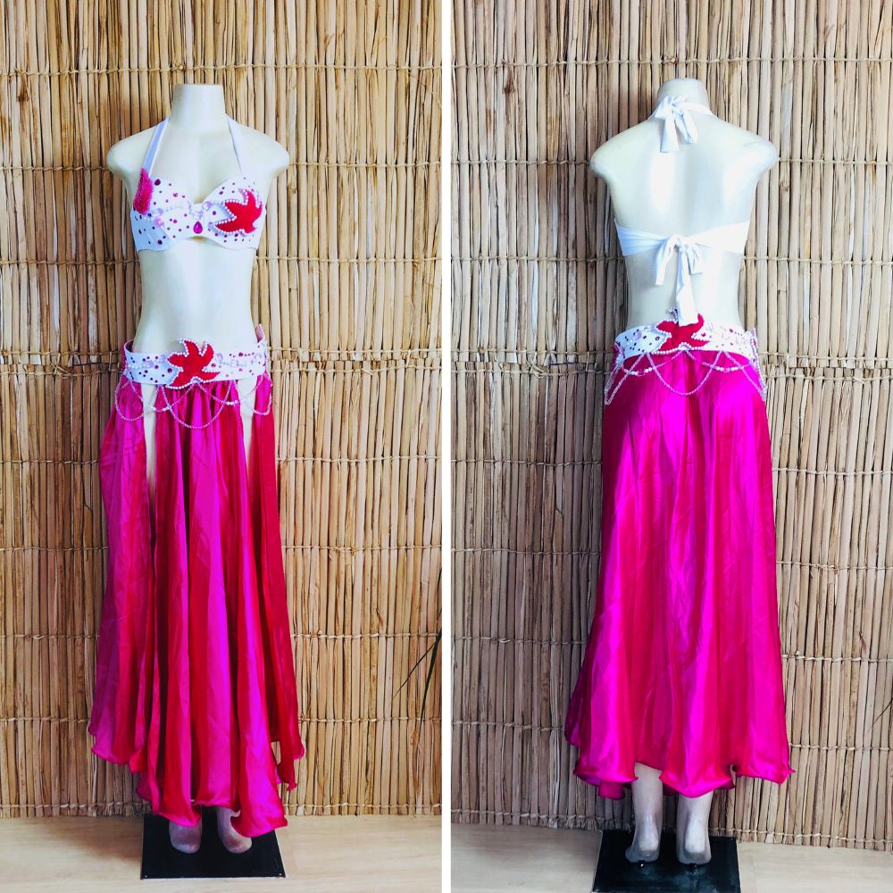 [Liquidação] Dança do Ventre Traje Bordado Completo M (42) Pronta Entrega – TPCL-654