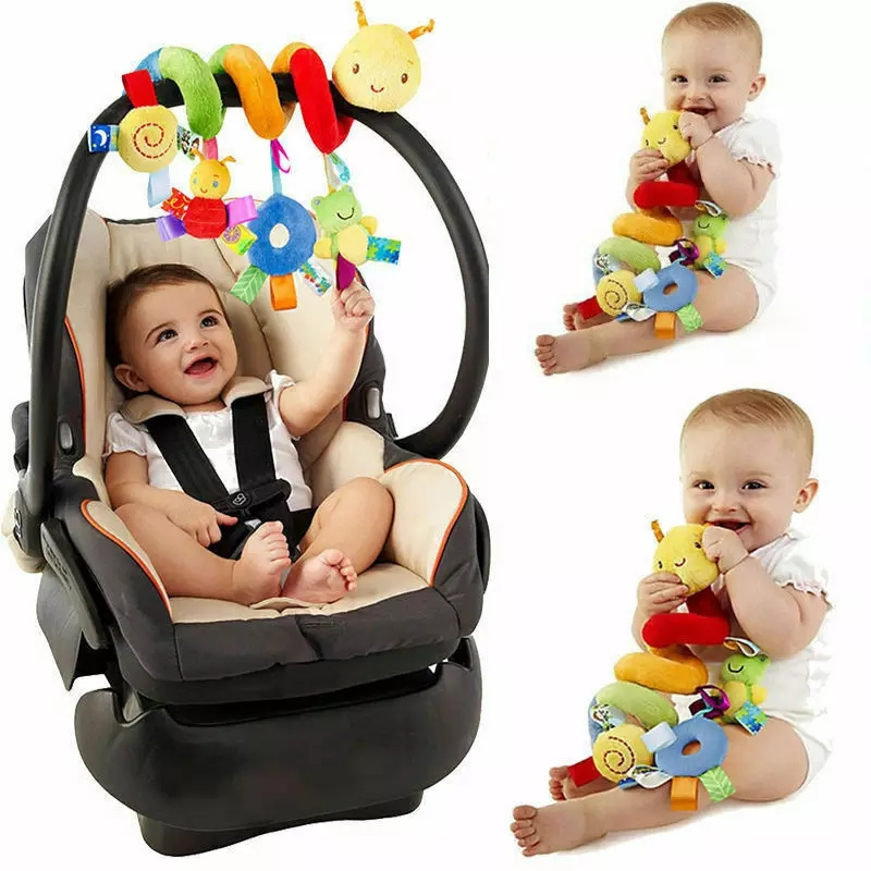 Brinquedo Sensorial Mobile Centopeia Bebê Recém Nascido Carrinho Conforto Bebê Berço  Som e Chocalho