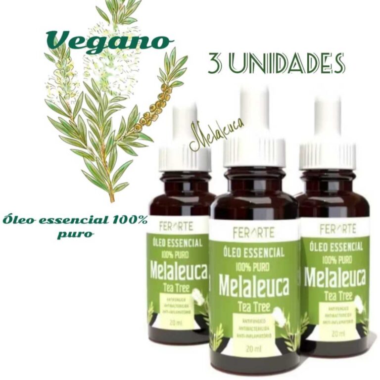 Kit 3 Óleos essenciais Melaleuca 100% puro extra 