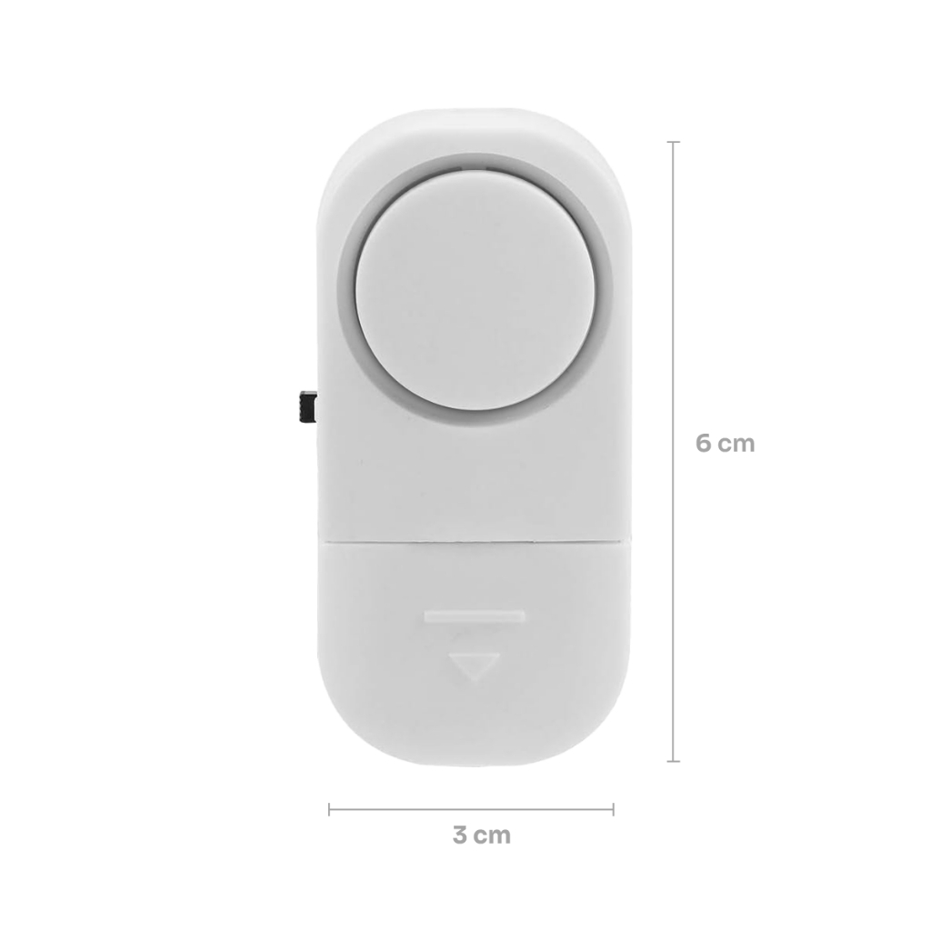 Alarme Sonoro P/ Portas e Janelas, Sem Fio + Bateria