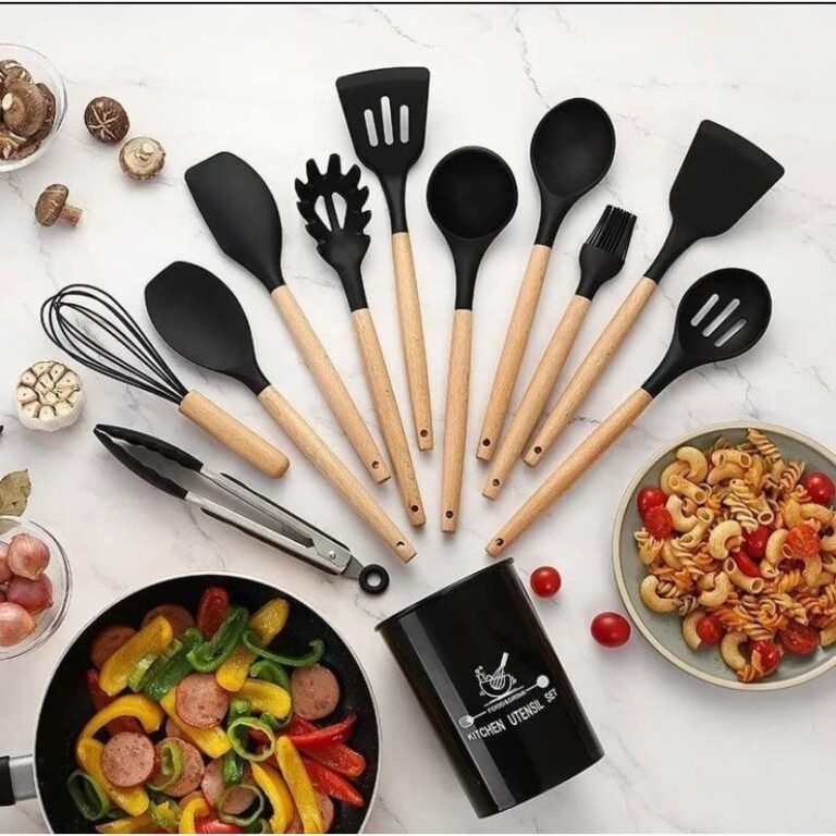 Kit C/12 Peças Utensílios De Cozinha Colheres Es