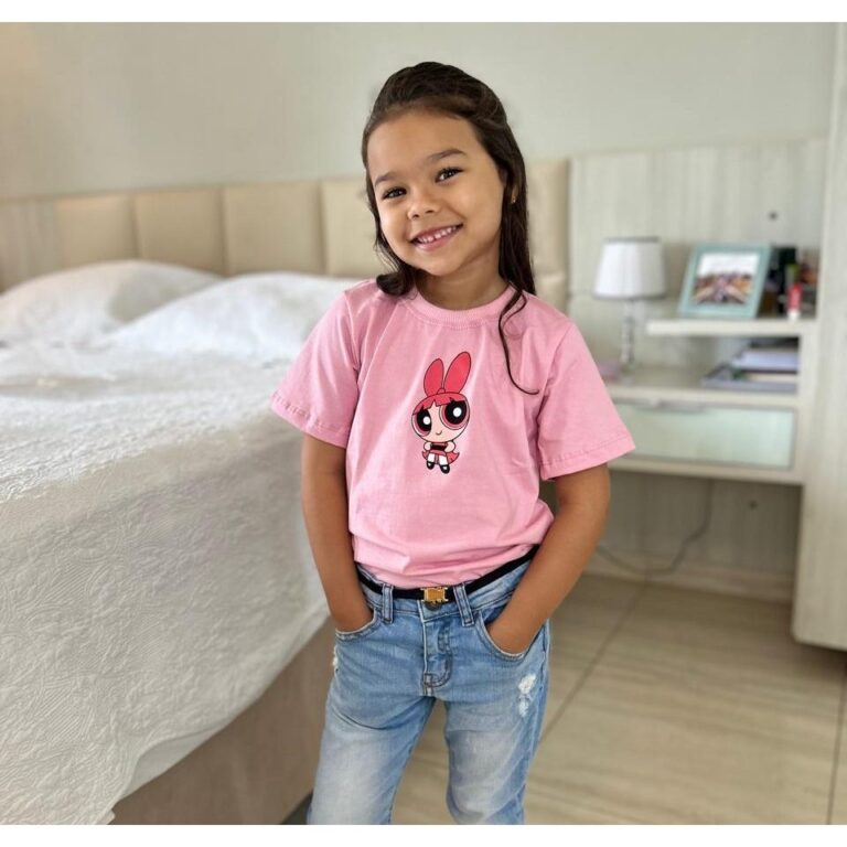 Camiseta infantil Blusa T-shirt Meninas super pode