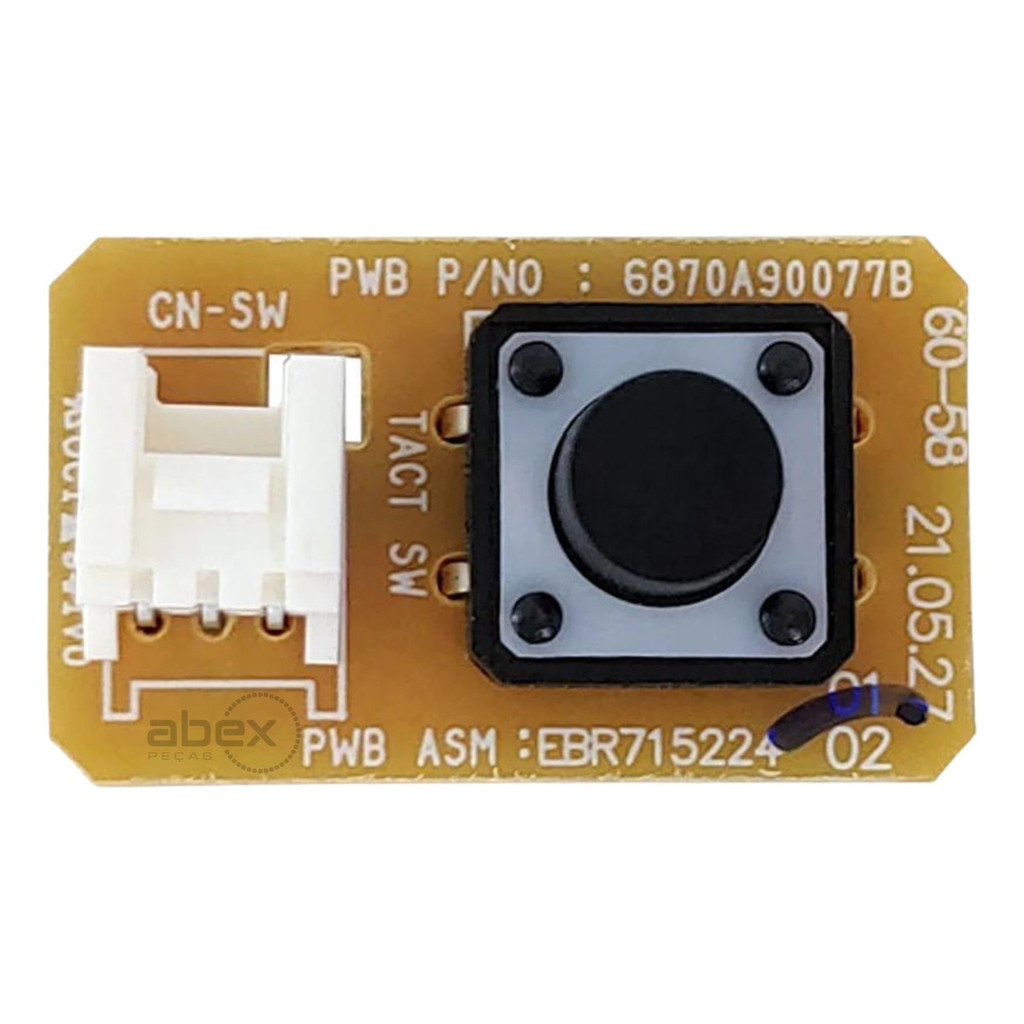 Placa Display Botão Liga Desliga Para Ar Condicionado LG 9000 A 12000 Btus EBR71522401 Original