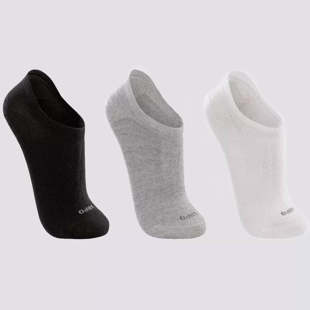 Kit 3 Pares Meia Soquete Lupo Masculina – Branco e Preto