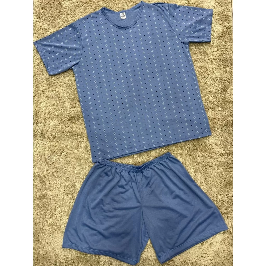 Pijama Conjunto Curto Masculino Calor Versao Confortável e Estiloso Premium