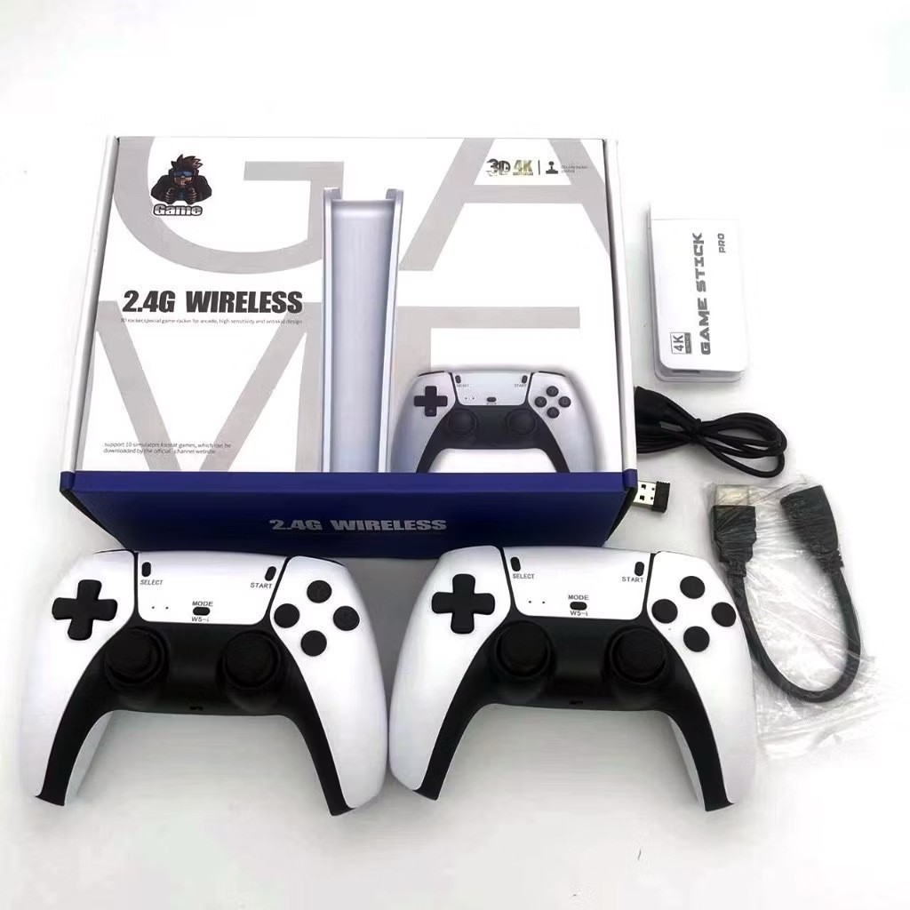 GameStick Retrô M15 PRO 4K Lançamento 64GB 20 mil Jogos Retrô Clássicos 2 Controles Sem Fio